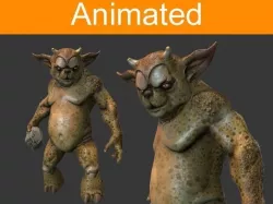 Characte Beast Low-poly  3D model