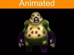 Character Fat Low-poly  3D model