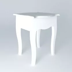 CHARLOTTE bedside ivory houses the world 3D model