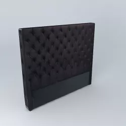 Chocolate headboard Chesterfield houses the world 3D model