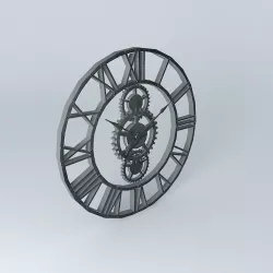 Clock Modern Times 100 cm houses the world 3D model