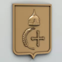 Coat of arms of Sumy region Ukraine 3D model