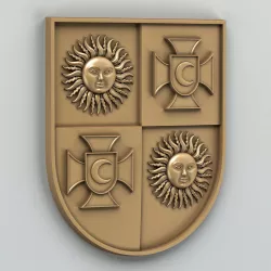 Coat of arms of Vinnitsa region Ukraine 3D model
