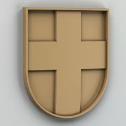 Coat of arms of Volyn region Ukraine 3D model