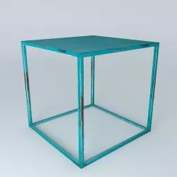 Coffee table EDISON blue houses the world 3D model