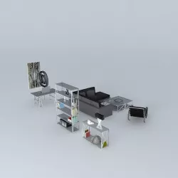 Contemporary Living Room Male Maisons du monde 3D model