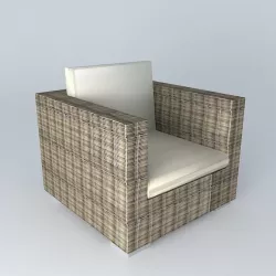 cruST RAPHAEL Armchair square houses the world 3D model