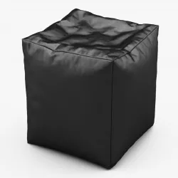 CUBE Bean Bag Faux Leather BLACK 3D model