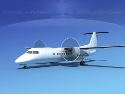 De havilland Canada DHC-8-Q300 LP SS  3D model
