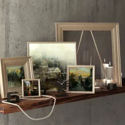 Decorative set with pictures Hsin-Yao Tseng Low-poly  3D model