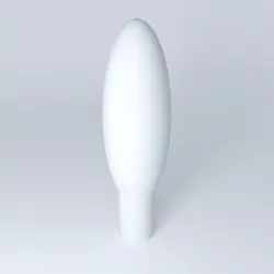 demi sphere demie lune sphere Half sphere half moon oval 3D model