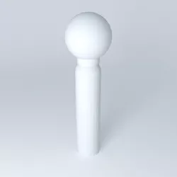 demi sphere demie lune sphere Half sphere half moon tube 3D model