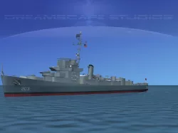 Destroyer Escort DE-203 USS Thomason 3D model