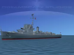 Destroyer Escort DE-57 USS Fog 3D model