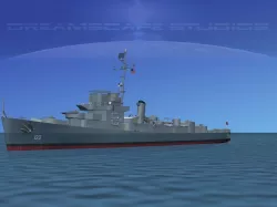 Destroyer Escort DE-69 USS Blessman 3D model