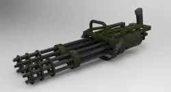 Double machine gun 3D model