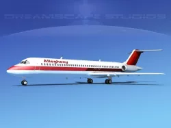 Douglas DC-9-40 Allegheny Airlines 2 3D model