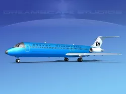 Douglas DC-9-40 Braniff intl 3D model