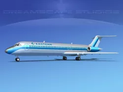 Douglas DC-9-40 Eastern Airlines 2 3D model