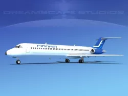 Douglas DC-9-40 Finnair 2 3D model