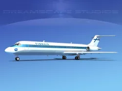 Douglas DC-9-40 Finnair 3D model