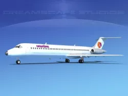 Douglas DC-9-40 Hawaiian 3D model