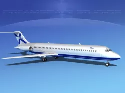 Douglas DC-9-40 Jet Blue 3D model