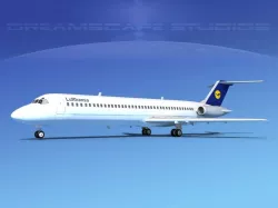 Douglas DC-9-40 Lufthansa 3D model