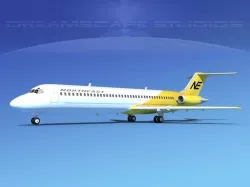 Douglas DC-9-40 Northeastern Airlines 3D model