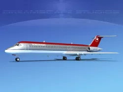 Douglas DC-9-40 Northwest Airlines 3D model