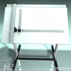 Drafting table 01 3D model