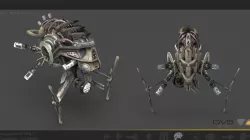 Drone v5 SciFi Low-poly  3D model