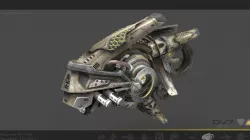 Drone v7 SciFi Low-poly  3D model