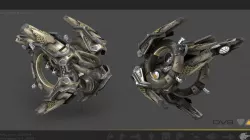 Drone v9 SciFi Low-poly  3D model