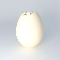 Egg was opened egg breaks egg hull food food hen meal oeuf 3D model