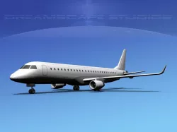 Embraer E-190 LP SS 3D model