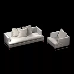 emu luxor sofa and chair 3D model