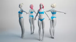 Female Basemesh 03 Low-poly  3D model