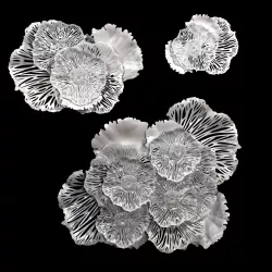 Flower Wall Art White Large 3D model