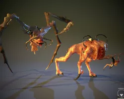 Game Alien Pack 3 Characters LowPoly Low-poly  3D model