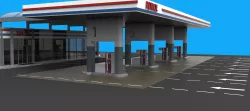 Gas station 3D model