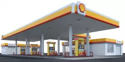 Gas station Shell 3D model