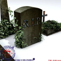 gravestone 3D model