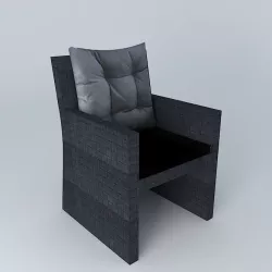 Gray Armchair SQUARE GARDEN houses the world 3D model