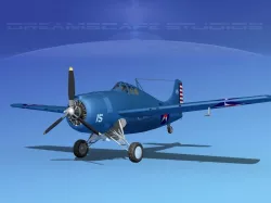 Grumman F4F-3 Wildcat V01 3D model