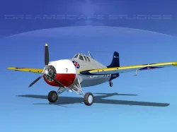 Grumman F4F-3 Wildcat V06 3D model