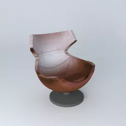GUARICHE armchair brown houses of the world 3D model