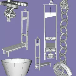 Guillotine Fbx Obj 3D model