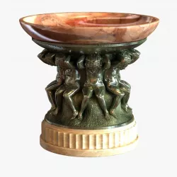 gustav gurschner tafelaufsatz - marble vase wih angels 3D model