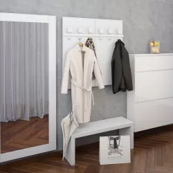Hallway furniture Birex Cinquanta with coat and jacket 3D model